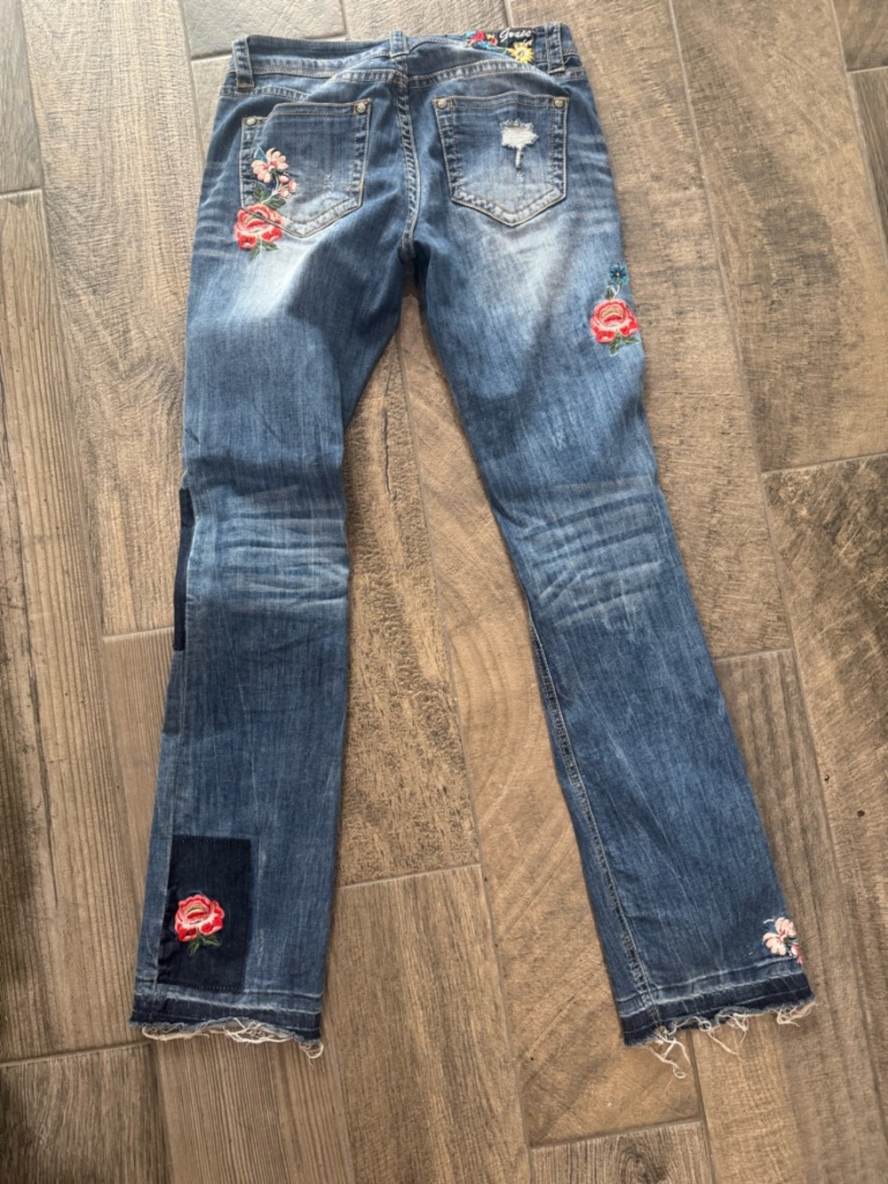 Embroidered Boot Cut Jeans - Picture 2 of 5